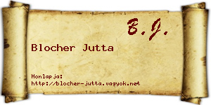Blocher Jutta névjegykártya